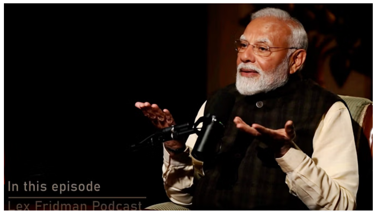 अमेरिकी पॉडकास्टर लेक्स फ्रिडमैन से पीएम मोदी ने की बातचीत