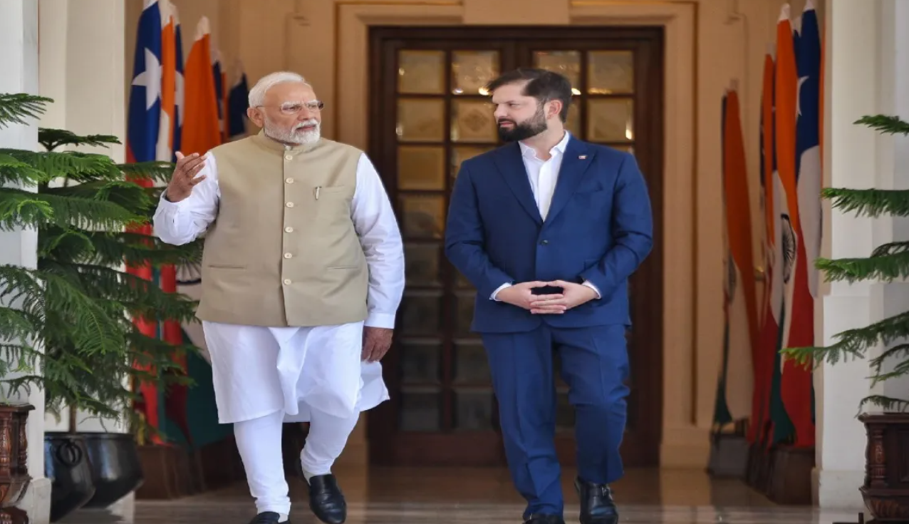चिली के राष्ट्रपति गेब्रियल बोरिक फॉन्ट और पीएम मोदी