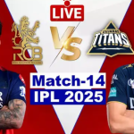 आईपीएल 2025 के 14वें मैच में RCB और GT होंगे आमने-सामने,