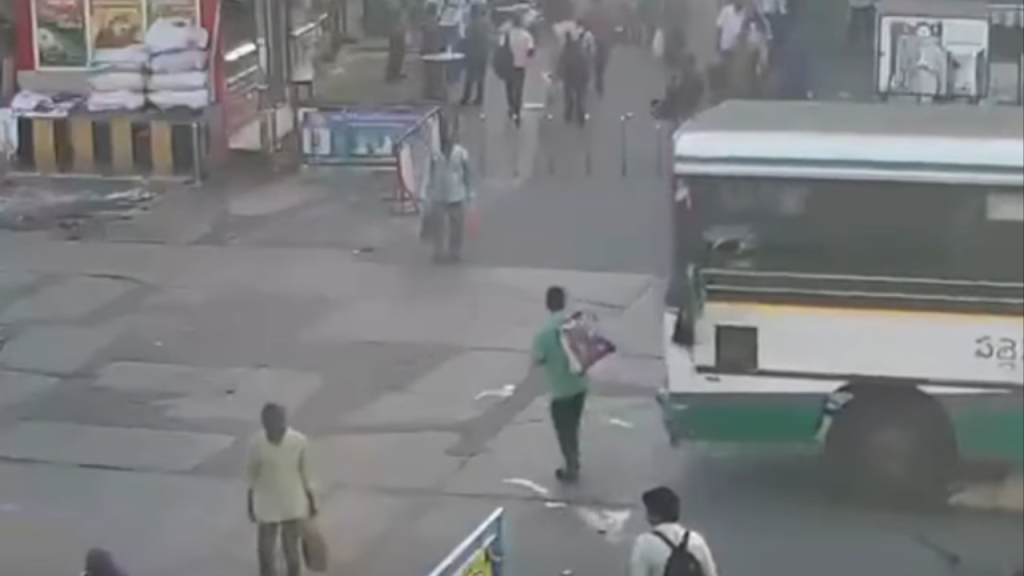 Light Blue and Yellow Bold Month Astrology Horoscope YouTube Thumbnail 38 - The Journalist News Busy urban street scene with a white-and-green bus on the right and pedestrians walking on wet pavement in the background