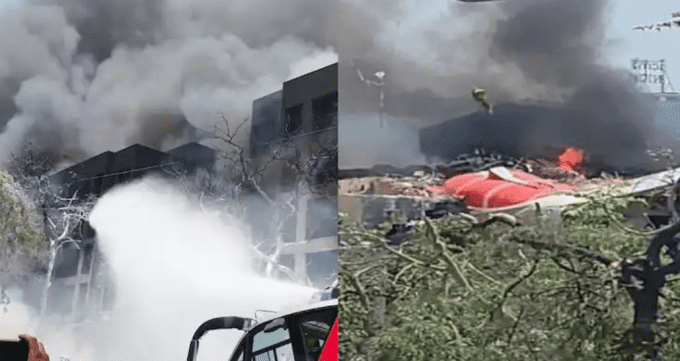 अहमदाबाद: टेकऑफ होते ही विमान क्रैश